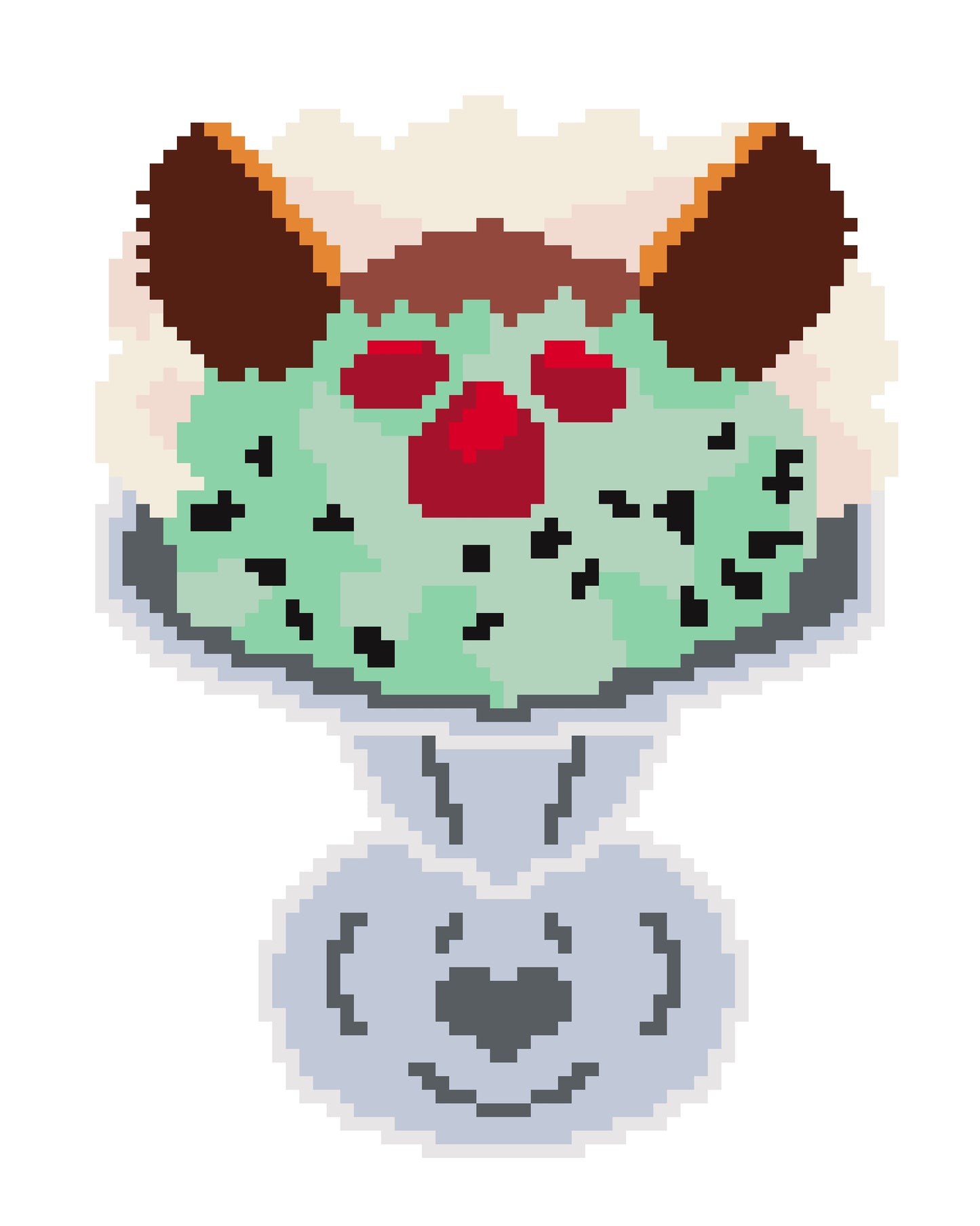 Monster Ice Cream Digital Stitch Chart