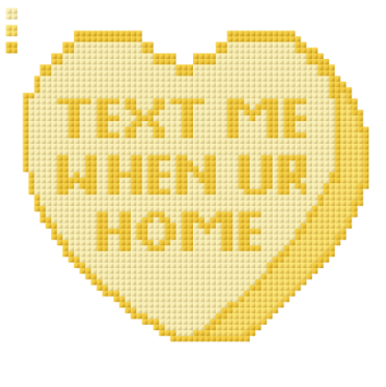 Conversation Heart Digital Stitch Chart