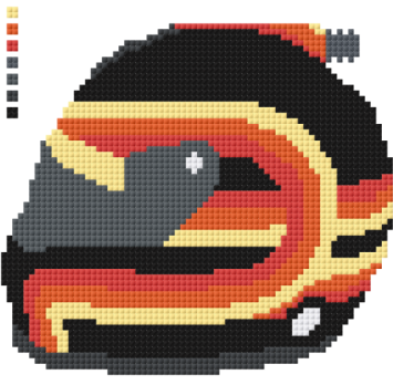 Race Helmet Digital Stitch Chart