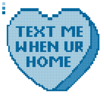 Conversation Heart Digital Stitch Chart